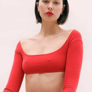 Gil Rodriguez El Tigre Chiquito Bra Crop Top - Red